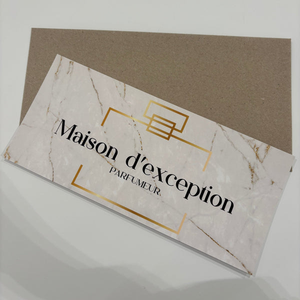 Carte - cadeau Maison d'Exception - Maison d'Exception